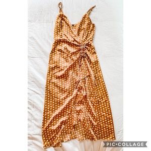 [LAST CHANCE] VICI | Rust PolkaDot Midi Dress NWOT